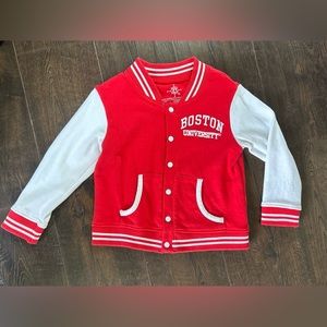 Boston University Varsity button up jacket 2T